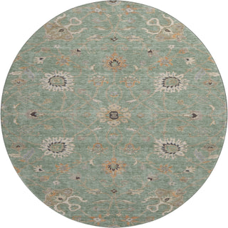 Piper Looms Mayfield Global AMF1137 Cactus Machine Washable Area Rug Round Main Image