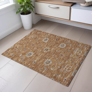 Piper Looms Mayfield Global AMF1137 Copper Machine Washable Area Rug Scatter Lifestyle Image Feature