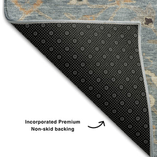 Piper Looms Mayfield Global AMF1137 Denim Machine Washable Area Rug Backing Image