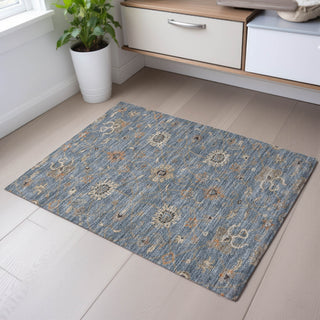 Piper Looms Mayfield Global AMF1137 Denim Machine Washable Area Rug Scatter Lifestyle Image Feature