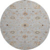 Piper Looms Mayfield Global AMF1137 Gray Machine Washable Area Rug Round Main Image