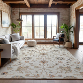 Piper Looms Mayfield Global AMF1137 Ivory Machine Washable Area Rug Lifestyle Image Feature
