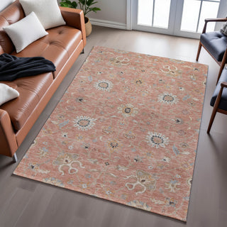 Piper Looms Mayfield Global AMF1137 Pink Machine Washable Area Rug Lifestyle Image Feature
