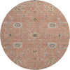 Piper Looms Mayfield Global AMF1137 Pink Machine Washable Area Rug Round Main Image