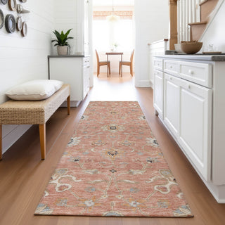 Piper Looms Mayfield Global AMF1137 Pink Machine Washable Area Rug Runner Lifestyle Image Feature