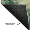 Piper Looms Mayfield Watercolors AMF1138 Green Machine Washable Area Rug Backing Image