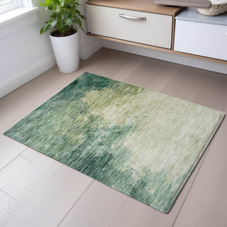 Piper Looms Mayfield Watercolors AMF1138 Green Machine Washable Area Rug Scatter Lifestyle Image Feature