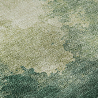 Piper Looms Mayfield Watercolors AMF1138 Green Machine Washable Area Rug Swatch Image
