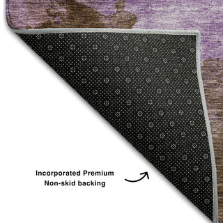 Piper Looms Mayfield Watercolors AMF1138 Lavender Machine Washable Area Rug Backing Image