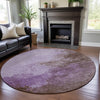 Piper Looms Mayfield Watercolors AMF1138 Lavender Machine Washable Area Rug Round Lifestyle Image Feature