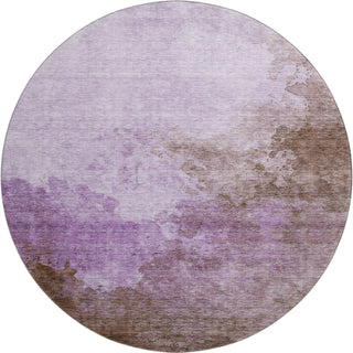 Piper Looms Mayfield Watercolors AMF1138 Lavender Machine Washable Area Rug Round Main Image
