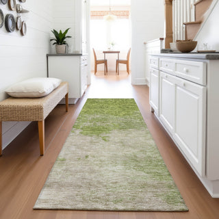 Piper Looms Mayfield Watercolors AMF1138 Olive Machine Washable Area Rug Runner Lifestyle Image Feature
