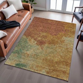 Piper Looms Mayfield Watercolors AMF1138 Paprika Machine Washable Area Rug Lifestyle Image Feature