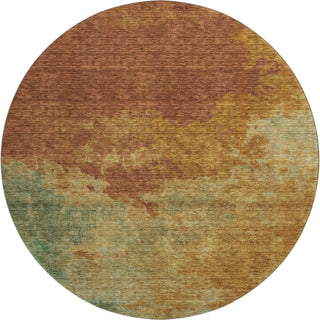 Piper Looms Mayfield Watercolors AMF1138 Paprika Machine Washable Area Rug Round Main Image