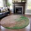 Piper Looms Mayfield Watercolors AMF1138 Pink Machine Washable Area Rug Round Lifestyle Image Feature