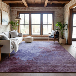 Piper Looms Mayfield Watercolors AMF1138 Purple Machine Washable Area Rug Lifestyle Image Feature