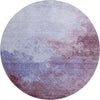 Piper Looms Mayfield Watercolors AMF1138 Purple Machine Washable Area Rug Round Main Image