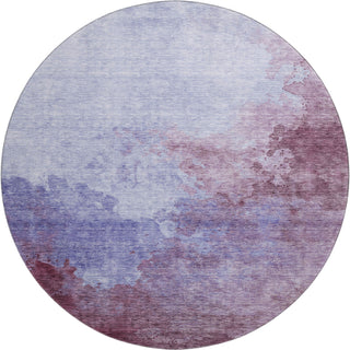 Piper Looms Mayfield Watercolors AMF1138 Purple Machine Washable Area Rug Round Main Image