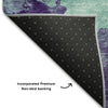 Piper Looms Mayfield Watercolors AMF1138 Seafoam Machine Washable Area Rug Backing Image