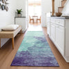 Piper Looms Mayfield Watercolors AMF1138 Seafoam Machine Washable Area Rug Runner Lifestyle Image Feature