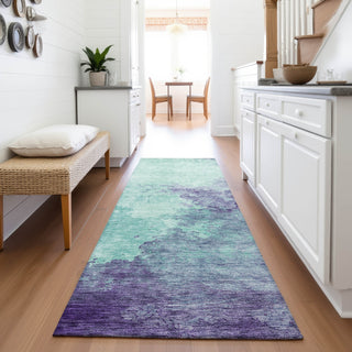 Piper Looms Mayfield Watercolors AMF1138 Seafoam Machine Washable Area Rug Runner Lifestyle Image Feature