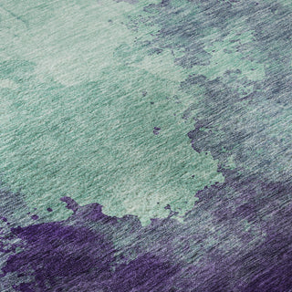 Piper Looms Mayfield Watercolors AMF1138 Seafoam Machine Washable Area Rug Swatch Image