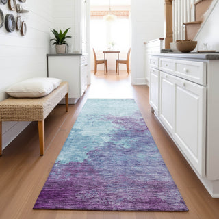 Piper Looms Mayfield Watercolors AMF1138 Sky Machine Washable Area Rug Runner Lifestyle Image Feature