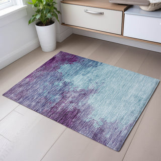Piper Looms Mayfield Watercolors AMF1138 Sky Machine Washable Area Rug Scatter Lifestyle Image Feature