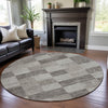 Piper Looms Mayfield Geometric AMF1139 Beige Machine Washable Area Rug Round Lifestyle Image Feature