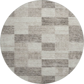 Piper Looms Mayfield Geometric AMF1139 Beige Machine Washable Area Rug Round Main Image