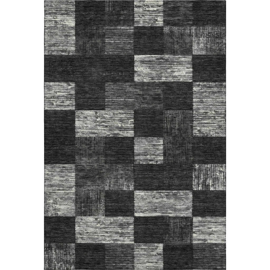 Piper Looms Mayfield Geometric AMF1139 Black Machine Washable Area Rug main image