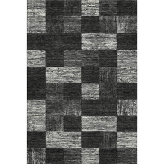 Piper Looms Mayfield Geometric AMF1139 Black Machine Washable Area Rug main image