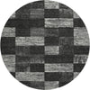 Piper Looms Mayfield Geometric AMF1139 Black Machine Washable Area Rug Round Main Image