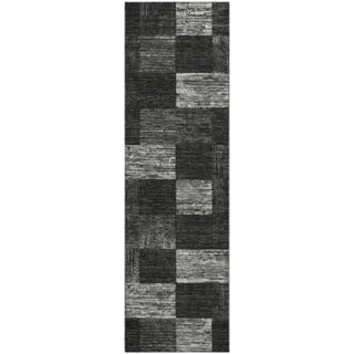 Piper Looms Mayfield Geometric AMF1139 Black Machine Washable Area Rug Runner Main Image