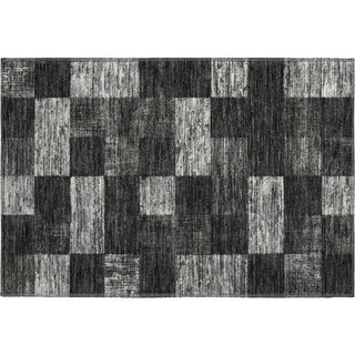 Piper Looms Mayfield Geometric AMF1139 Black Machine Washable Area Rug Scatter Main Image