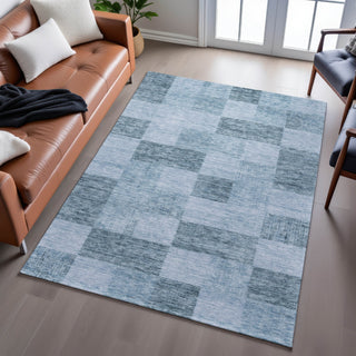 Piper Looms Mayfield Geometric AMF1139 Denim Machine Washable Area Rug Lifestyle Image Feature