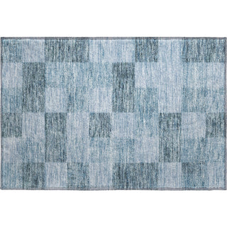 Piper Looms Mayfield Geometric AMF1139 Denim Machine Washable Area Rug Scatter Main Image