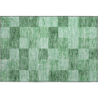 Piper Looms Mayfield Geometric AMF1139 Green Machine Washable Area Rug Scatter Main Image