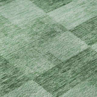 Piper Looms Mayfield Geometric AMF1139 Green Machine Washable Area Rug Swatch Image