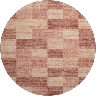 Piper Looms Mayfield Geometric AMF1139 Paprika Machine Washable Area Rug Round Main Image