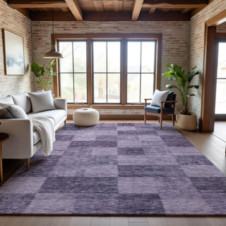 Piper Looms Mayfield Geometric AMF1139 Purple Machine Washable Area Rug Lifestyle Image Feature