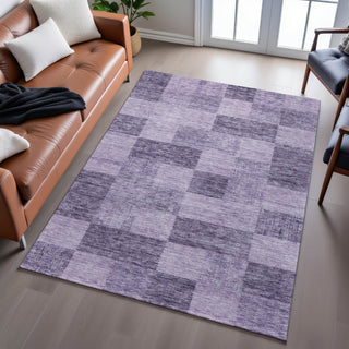 Piper Looms Mayfield Geometric AMF1139 Purple Machine Washable Area Rug Lifestyle Image Feature