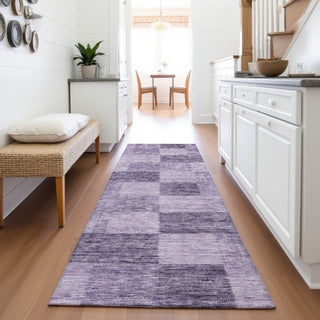 Piper Looms Mayfield Geometric AMF1139 Purple Machine Washable Area Rug Runner Lifestyle Image Feature