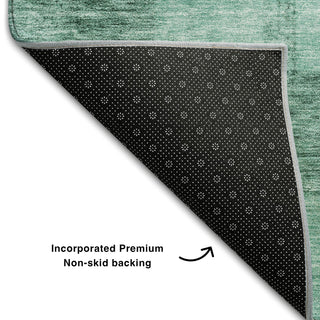 Piper Looms Mayfield Geometric AMF1139 Seafoam Machine Washable Area Rug Backing Image