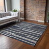 Piper Looms Mayfield Stripes Bars and Horizontal Lines AMF114 Gray Machine Washable Area Rug Lifestyle Image Feature