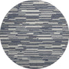 Piper Looms Mayfield Stripes Bars and Horizontal Lines AMF114 Gray Machine Washable Area Rug Round Main Image