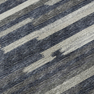 Piper Looms Mayfield Stripes Bars and Horizontal Lines AMF114 Gray Machine Washable Area Rug Swatch Image