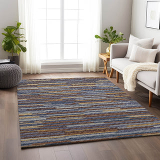 Piper Looms Mayfield Stripes Bars and Horizontal Lines AMF114 Landscape Machine Washable Area Rug Lifestyle Image Feature