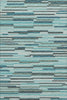 Piper Looms Mayfield Stripes Bars and Horizontal Lines AMF114 Turquoise Machine Washable Area Rug main image