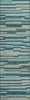 Piper Looms Mayfield Stripes Bars and Horizontal Lines AMF114 Turquoise Machine Washable Area Rug Runner Main Image